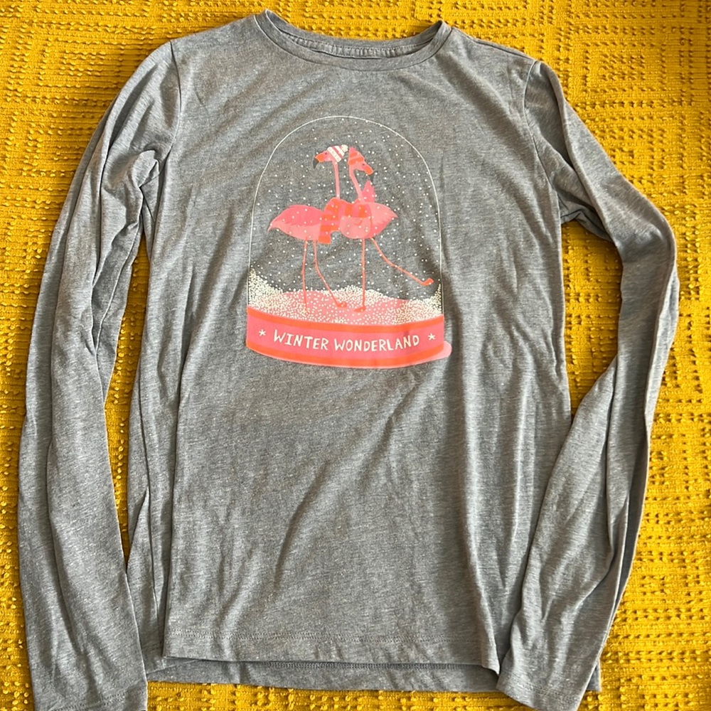 3/$12!  J. Crew crewcuts girls holiday long sleeve tee - Size 12-14 (XL)